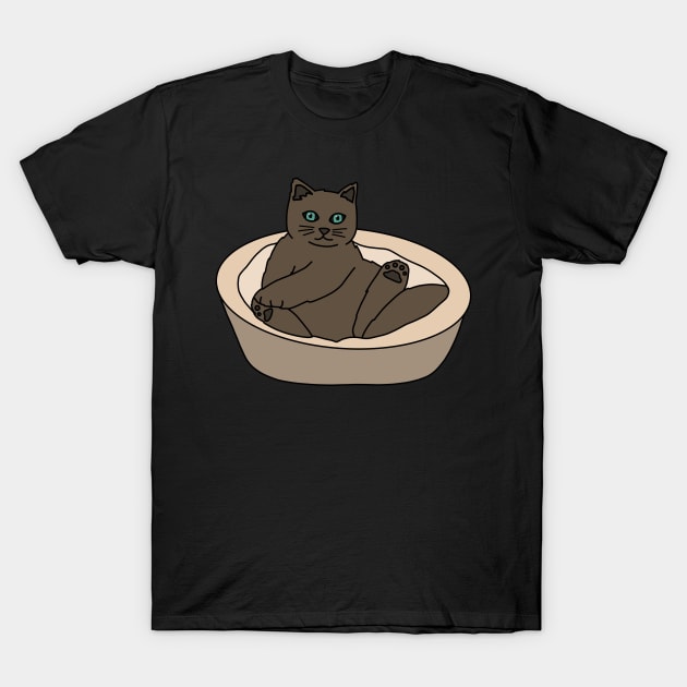 Cute Cat T-Shirt by Kelly Louise Art